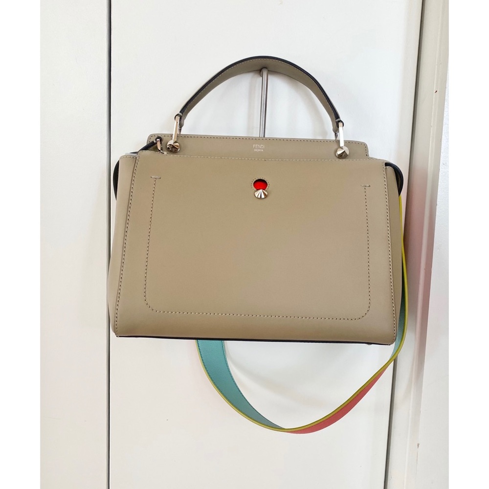 Fendi Dotcom Taupe Bag with removable pouch/strap - Picture 2 of 15